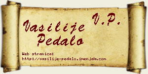 Vasilije Pedalo vizit kartica